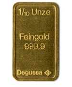 1/10 Unze Degussa AG Goldbarren